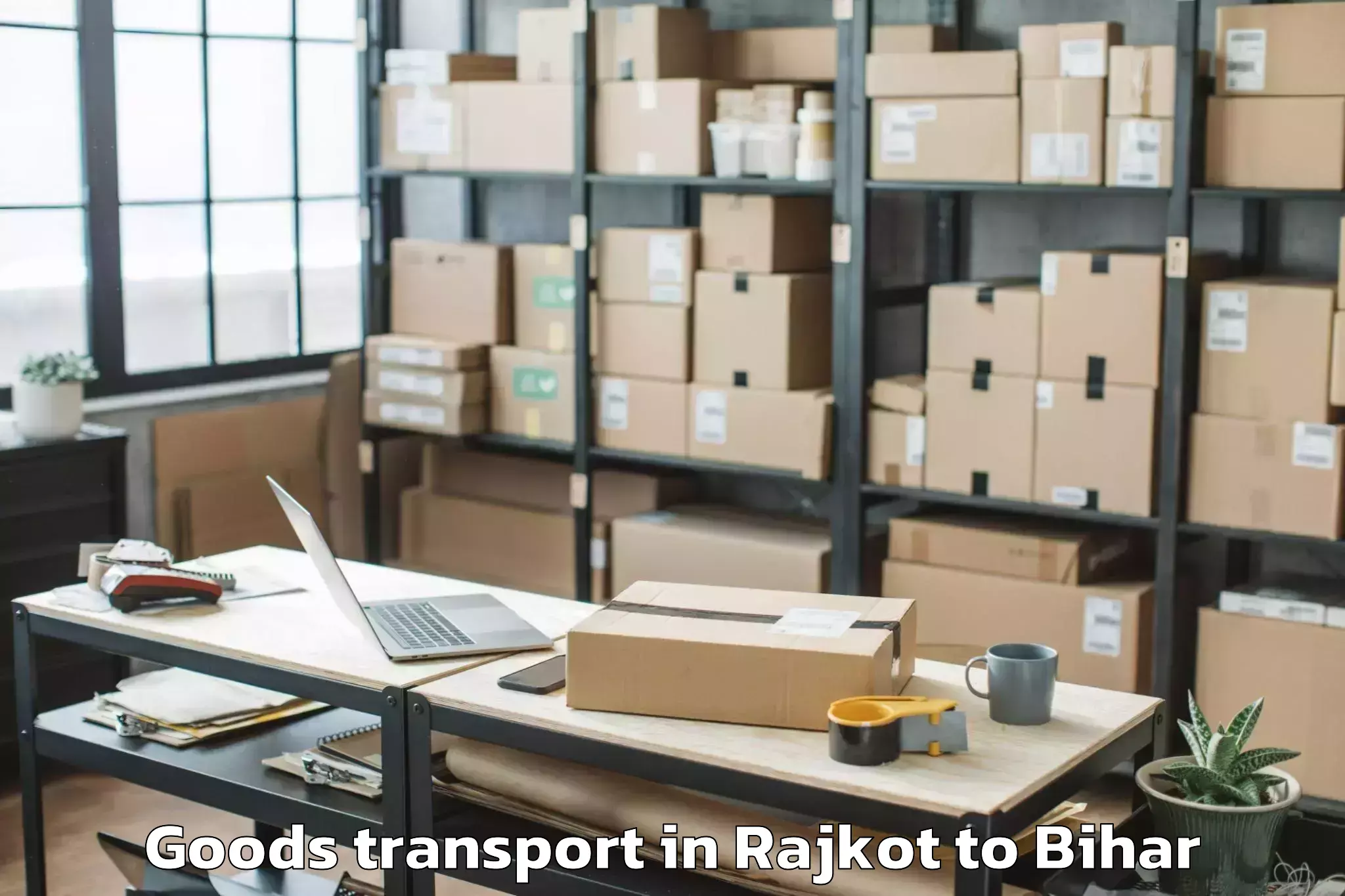 Top Rajkot to Valmiki Nagar Goods Transport Available